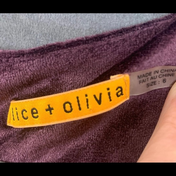 Alice + Olivia Plum Velvet Peplum Dress - Picture 5 of 5